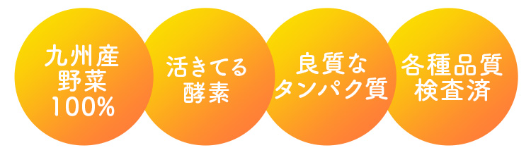 九州産野菜100% 活きてる酵素 良質なタンパク質 各種品質検査済